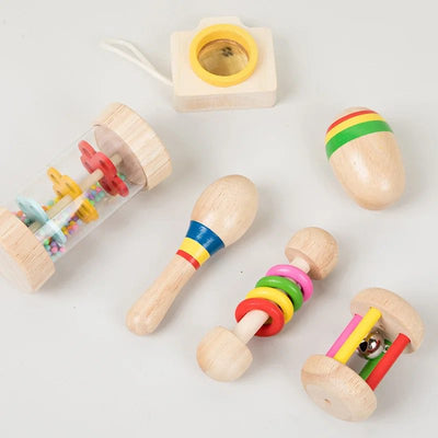 Ensemble de 6 jouets d'éveil en bois pour bébés et tout-petits