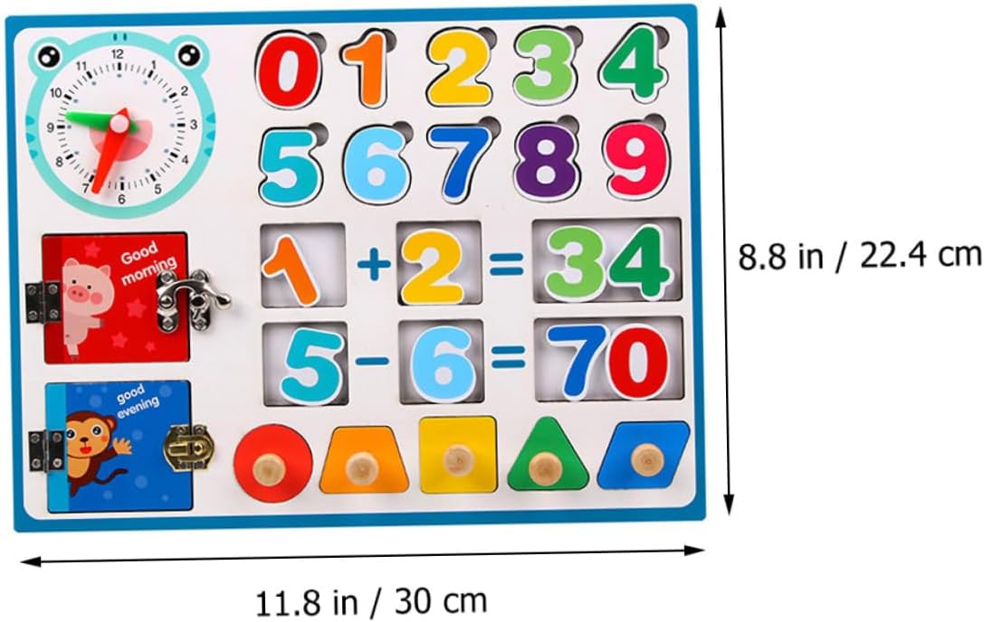 DECHOUS Jouet en bois d'apprentissage des mathématiques, jouet éducatif d'addition et de soustraction pour le développement de l'intelligence