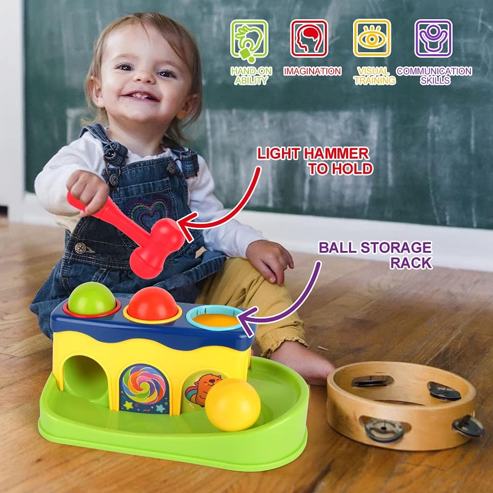 Jouet à marteler Fidtoy pour les tout-petits de 12 mois et plus