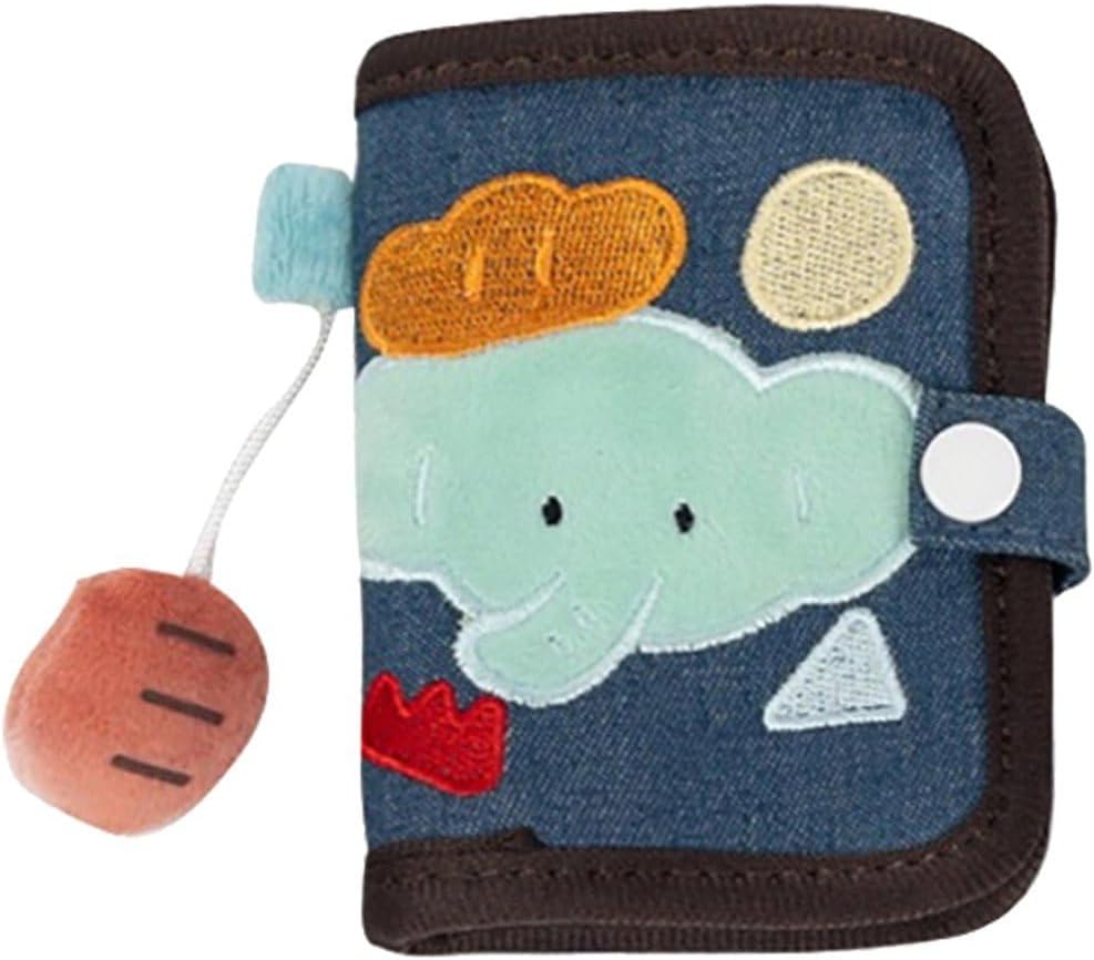Linda Cartera de Lona para Mujer - Tarjetero Pequeño y Monedero, Cartera Mini de Mezclilla/Pana con Estampado de Dibujos Animados, Cartera para Viajes, Regalo para Ella