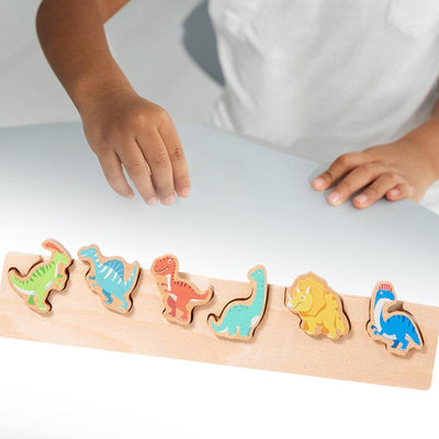 Juego de mesa de escritorio de juguete para emparejar rompecabezas para preescolares de 1 2 3+ años Dinosaurio