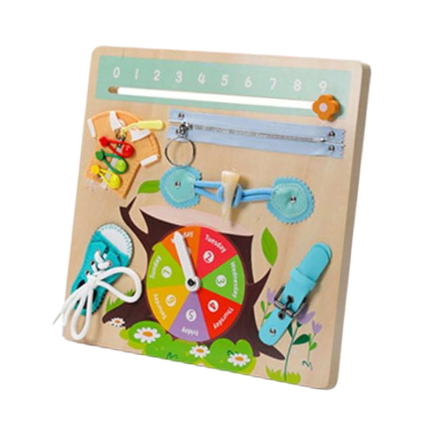 Tableau d'activités en bois Jouet Montessori pour cadeau d'anniversaire Enfants Avion Jouet de voyage Style B | Éducatif | Autres jouets éducatifs