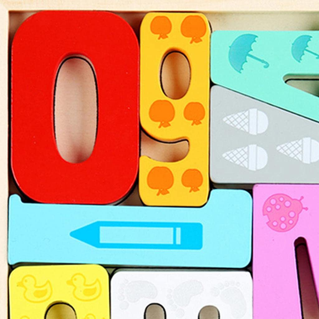 Fidtoy Tangram de Madera - Juguete Educativo de Números para Niños Pequeños Aprendizaje Temprano de Matemáticas Rompecabezas Montessori
