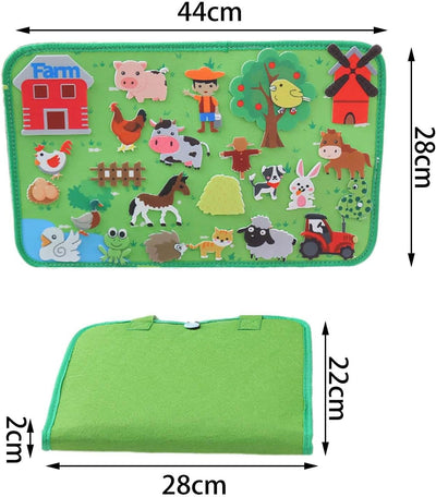 Ensemble de planches interactives pour stimuler l'imagination des enfants, ferme