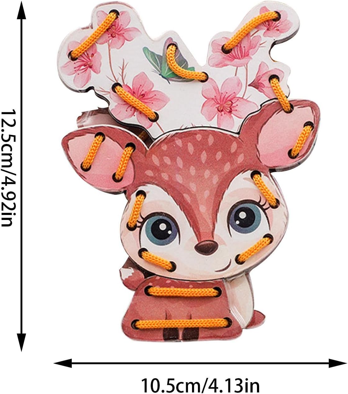 Laçage Ukuding pour tout-petit - Cartes de couture en carton à lacer avec animaux - Matériel de bricolage pour l'éducation préscolaire Ferme, jeux de laçage, jouets d'activité