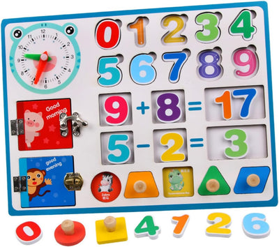 DECHOUS Juguete de Aprendizaje de Matemáticas de Madera, Juguete Educativo de Suma y Resta para el Desarrollo de la Inteligencia