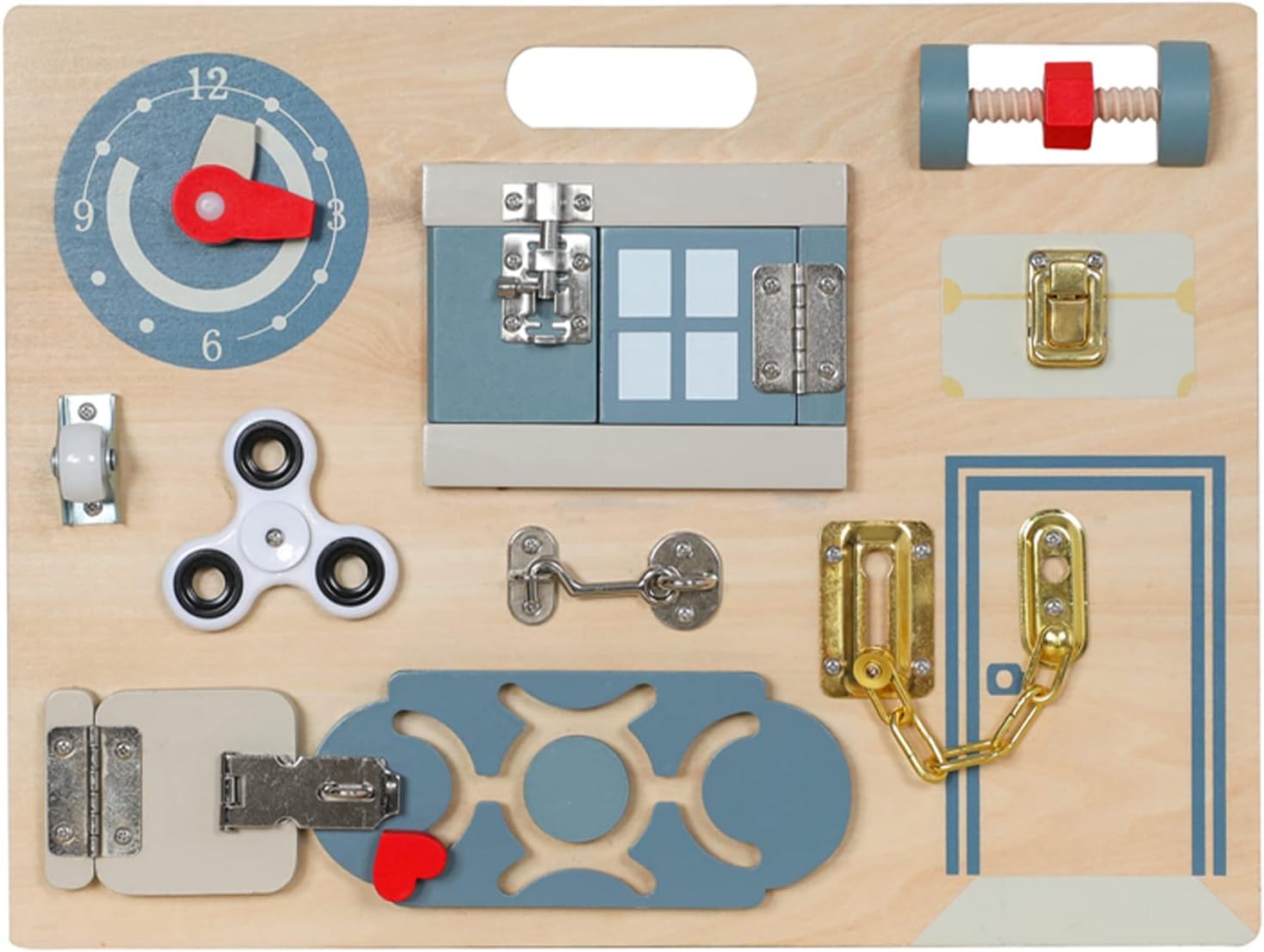 Smartwo Planche d'activités Montessori double face pour tout-petits de 3 à 5 ans, développe la motricité fine des bébés, jouet pour garçon de 3 ans et plus, cadeau d'anniversaire pour enfants de 3 ans et plus