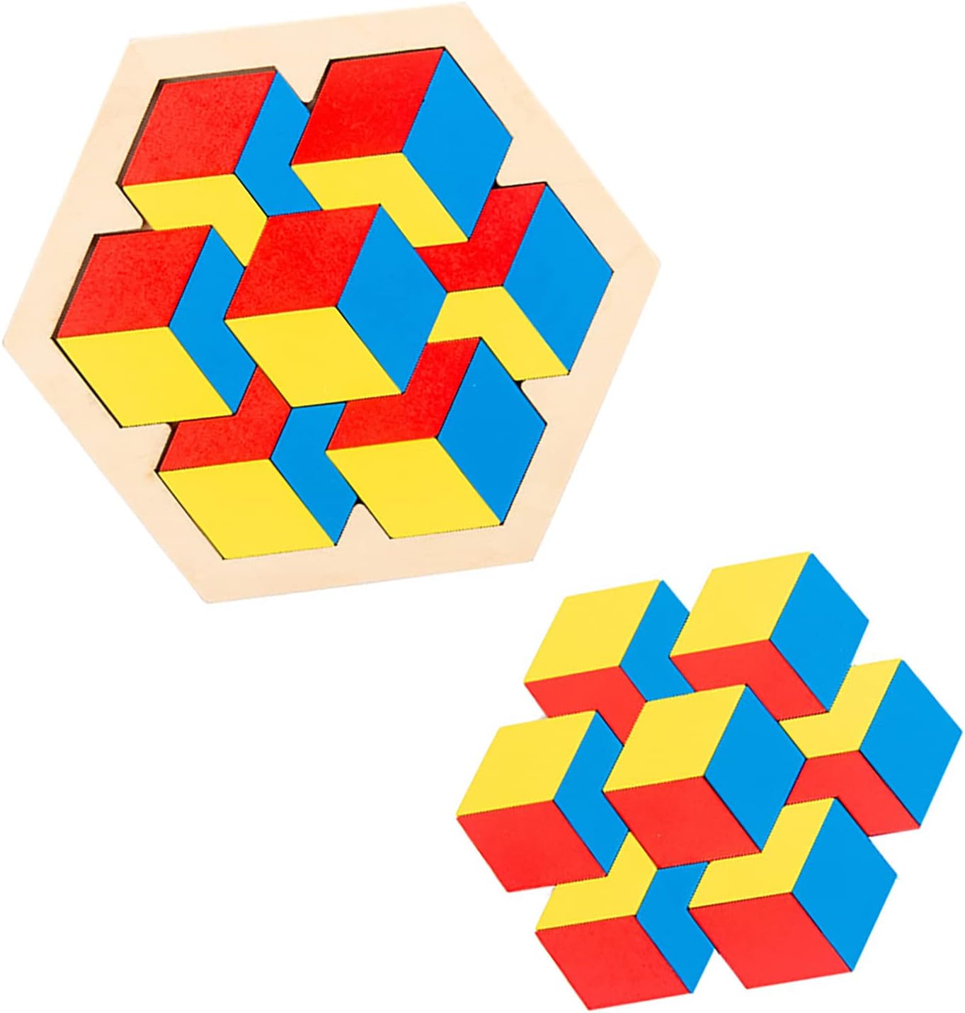 Fidtoy Tangram Cubos de Colores Vivos Rompecabezas Montessori Juguete para Niños