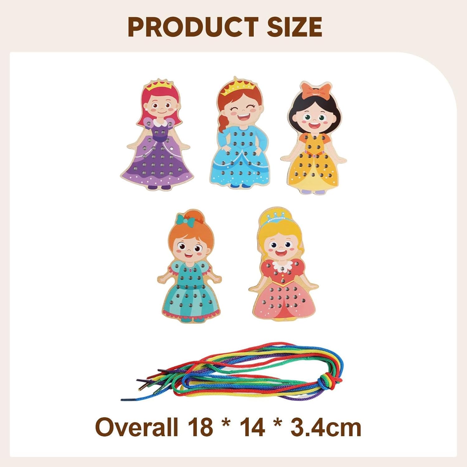 Cartes à lacer pour enfants d'âge préscolaire et jouets de motricité pour enfants Cartes à coudre en bois style C|Autres jouets éducatifs|Jouets et passe-temps