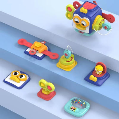 Cube d'activités de voyage Fidtoy Penguin pour bébés