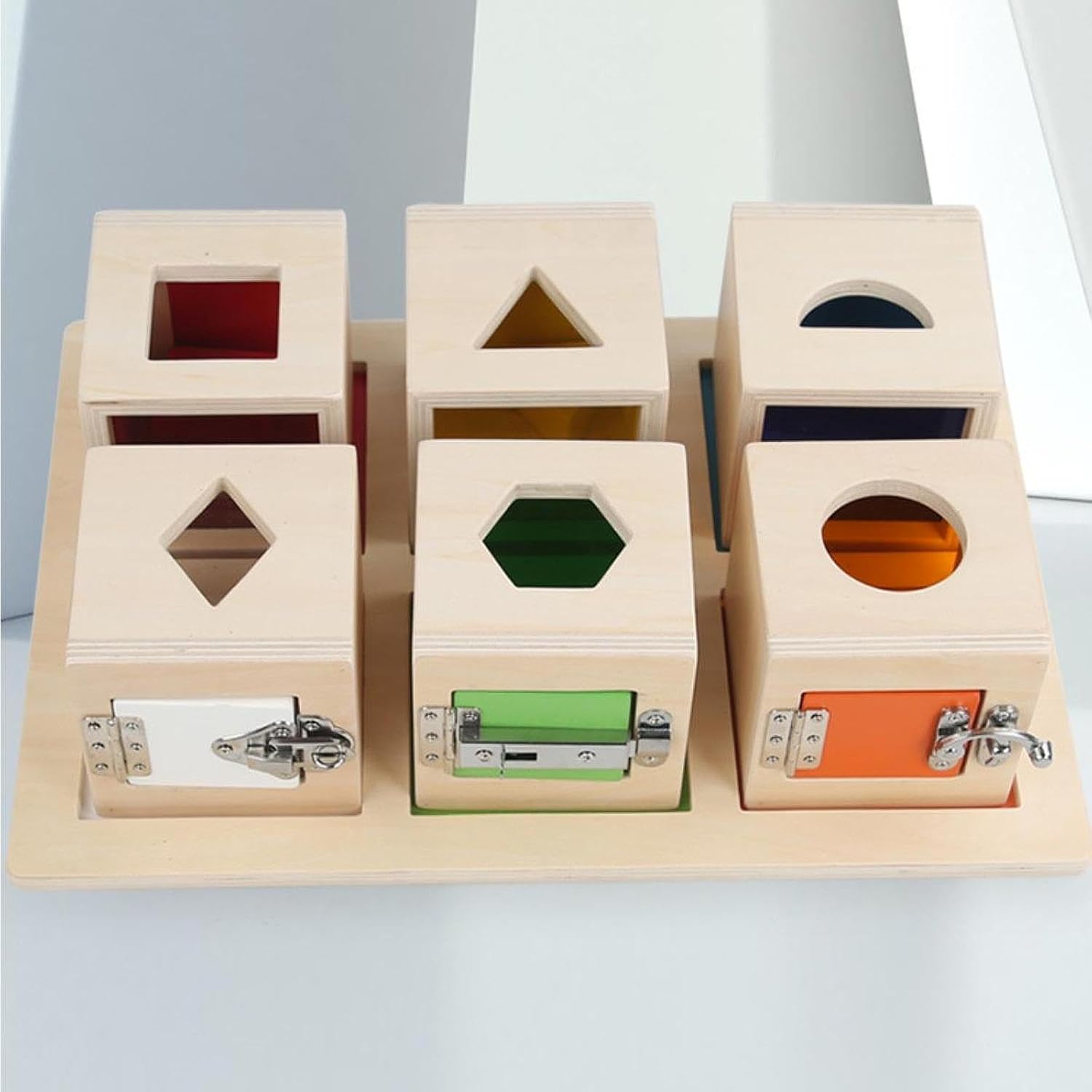 harayaa Caja de Bloqueo Montessori para niños, Tablero Ocupado, Juguetes educativos, Juguete Interactivo Suave para Padres e Hijos, Regalos de cumpleaños para