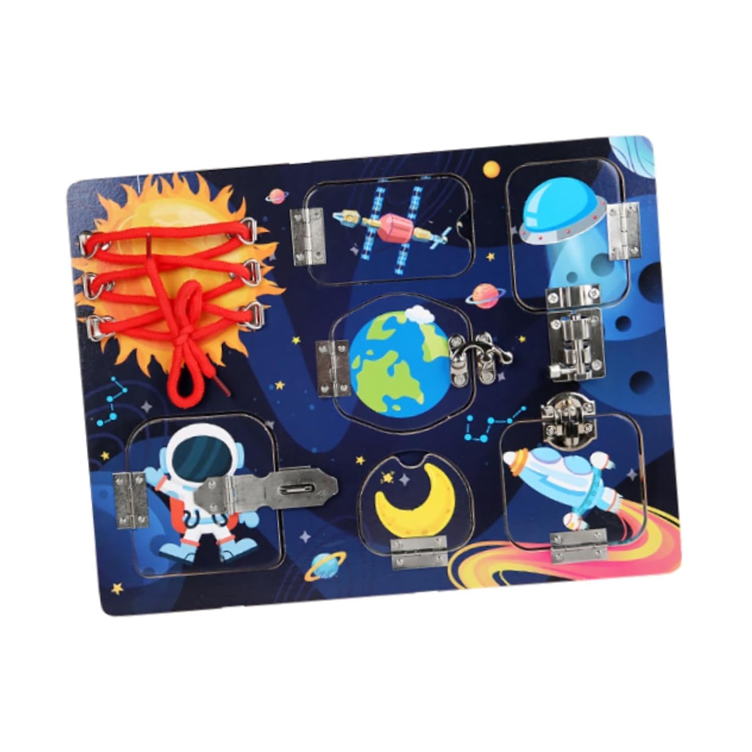 Cliquez pour voir la vue complète. Planche d'activités Montessori en bois ATORSE pour garçons, filles, enfants, cadeau d'anniversaire, espace.