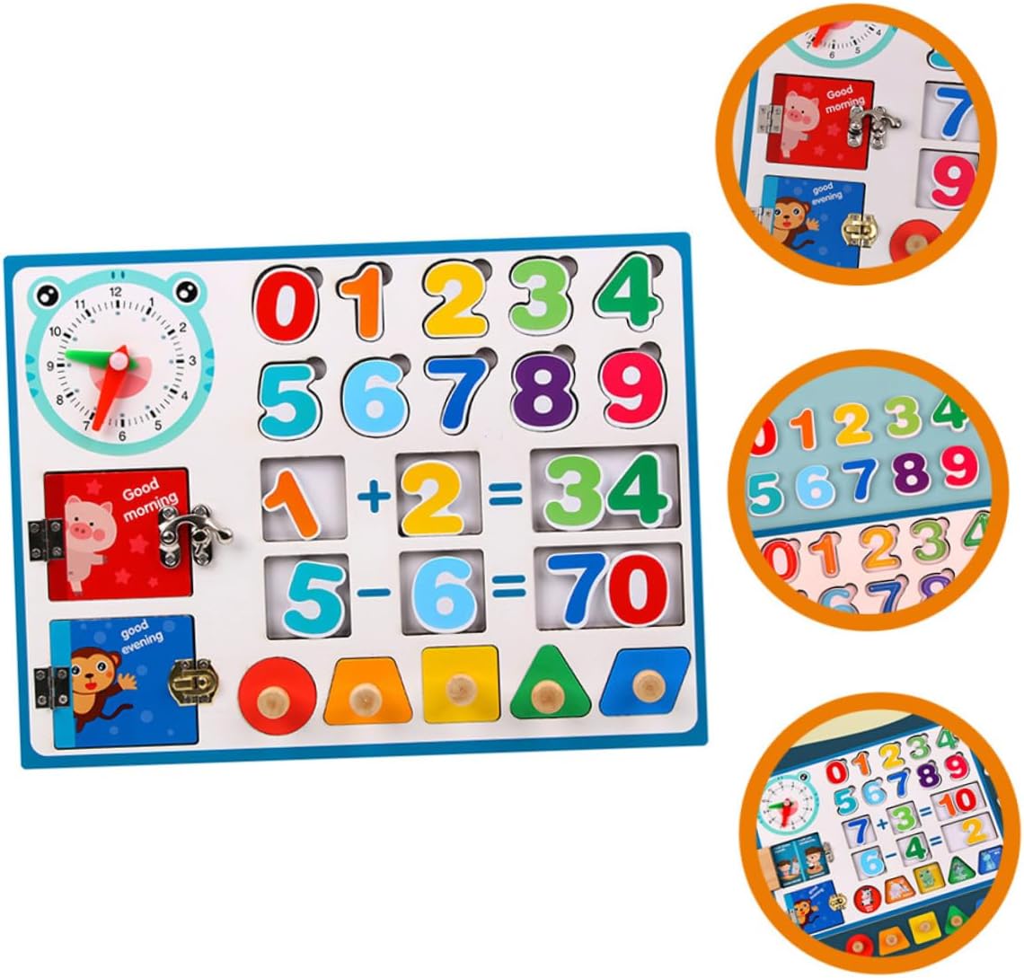 DECHOUS Juguete de Aprendizaje de Matemáticas de Madera, Juguete Educativo de Suma y Resta para el Desarrollo de la Inteligencia