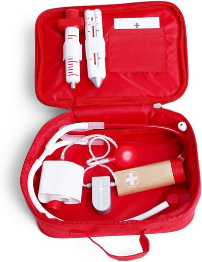 Fidtoy Kids Doctor Play Set Wooden Medical Role Play Toy Kit