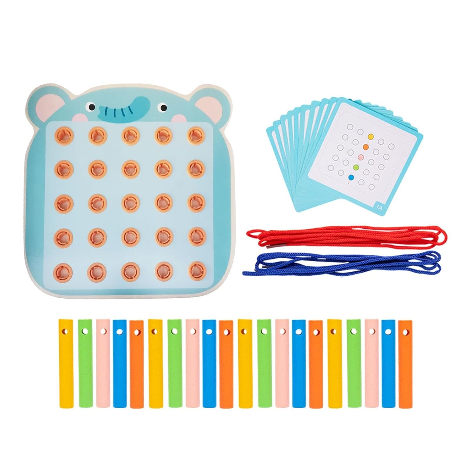 bnf Jouet à lacer et à enfiler avec cartes Jouet de voyage pour voiture Âge 3 4 5 6 Avion Éléphant Bébé | Jouets pour bébé | Jouets de développement pour bébé