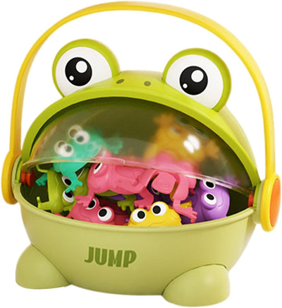 Fidtoy Jumping Frog Toy for Toddlers | Interactive Spring-Action Toy for Kids Hand-Eye Coordination & Active Play