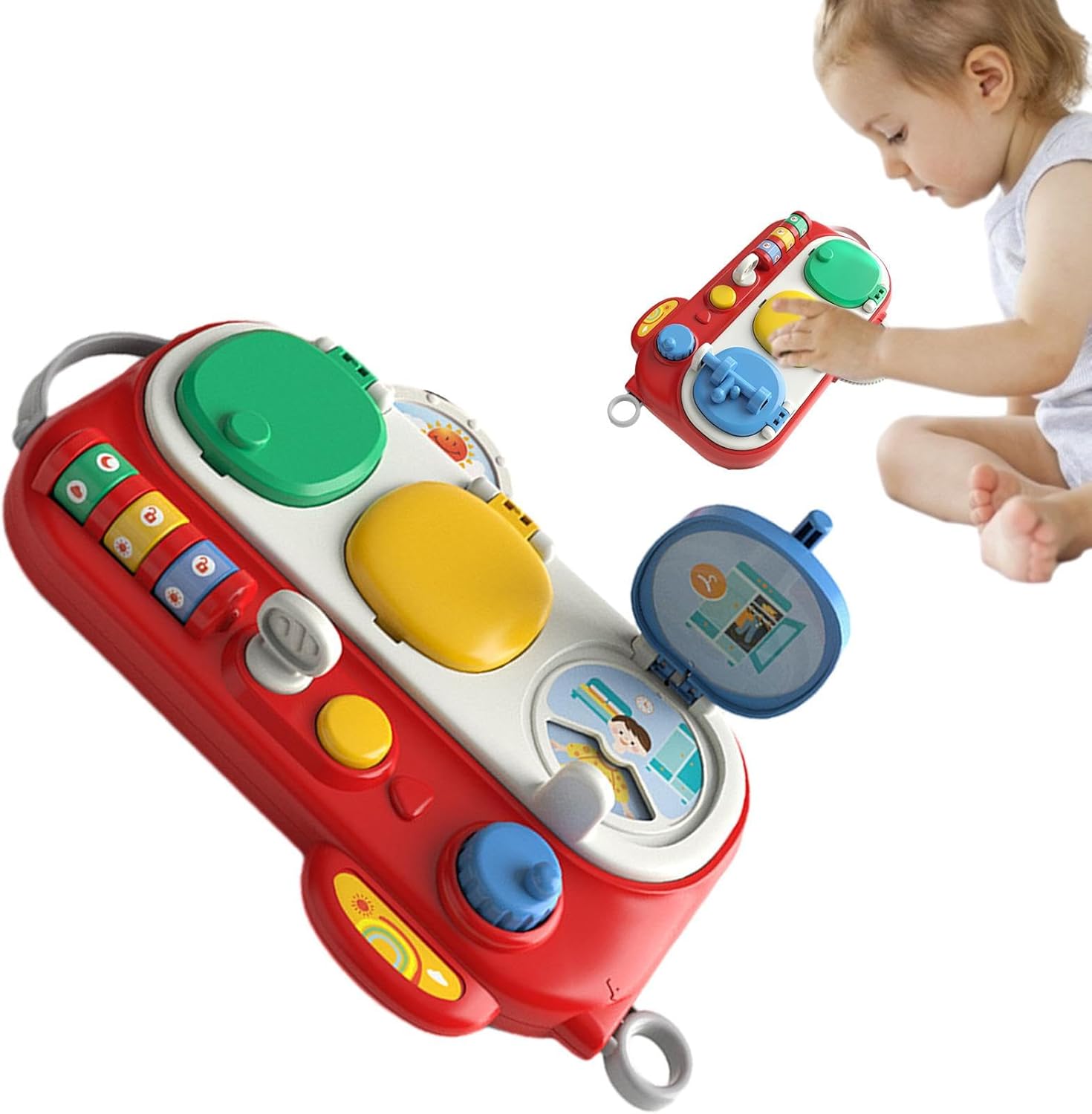Fidtoy Busy Cube Montessori – Jouet d'éveil sensoriel interactif pour bébés et tout-petits
