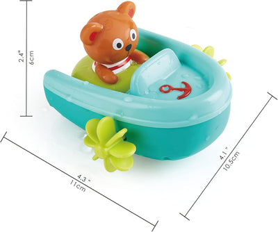Fidtoy Oso de Peluche con Cuerda, Juguete de Baño para Niños Pequeños, Juego Acuático