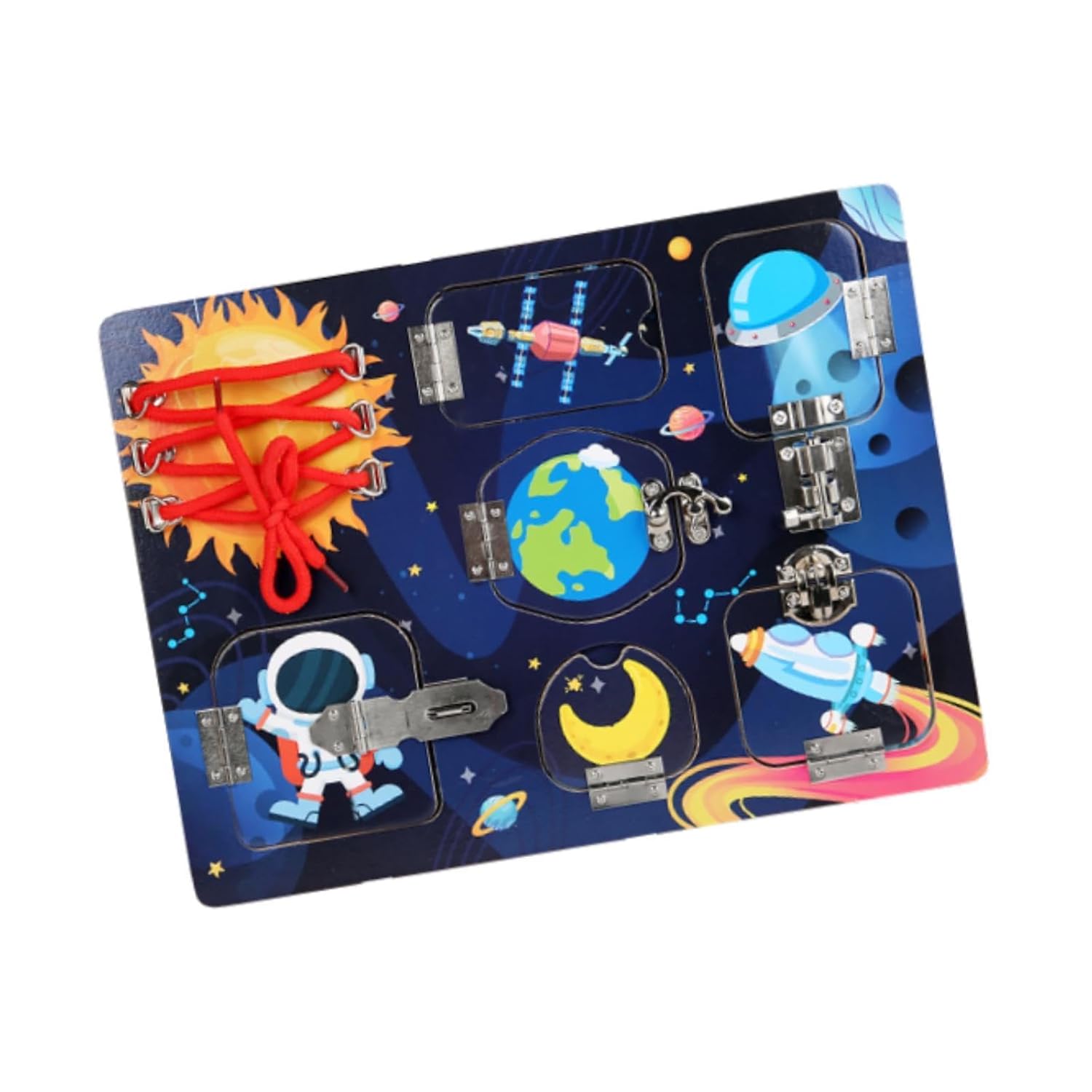 Cliquez pour voir la vue complète. Planche d'activités Montessori en bois ATORSE pour garçons, filles, enfants, cadeau d'anniversaire, espace.