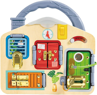 Fidtoy Montessori Tableau d'activités Occupé Verrouiller et Déverrouiller pour Tout-petits
