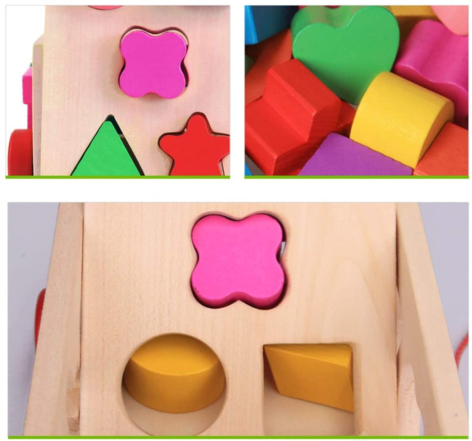 Le kit de jeu en bois Cube Car (15 formes)