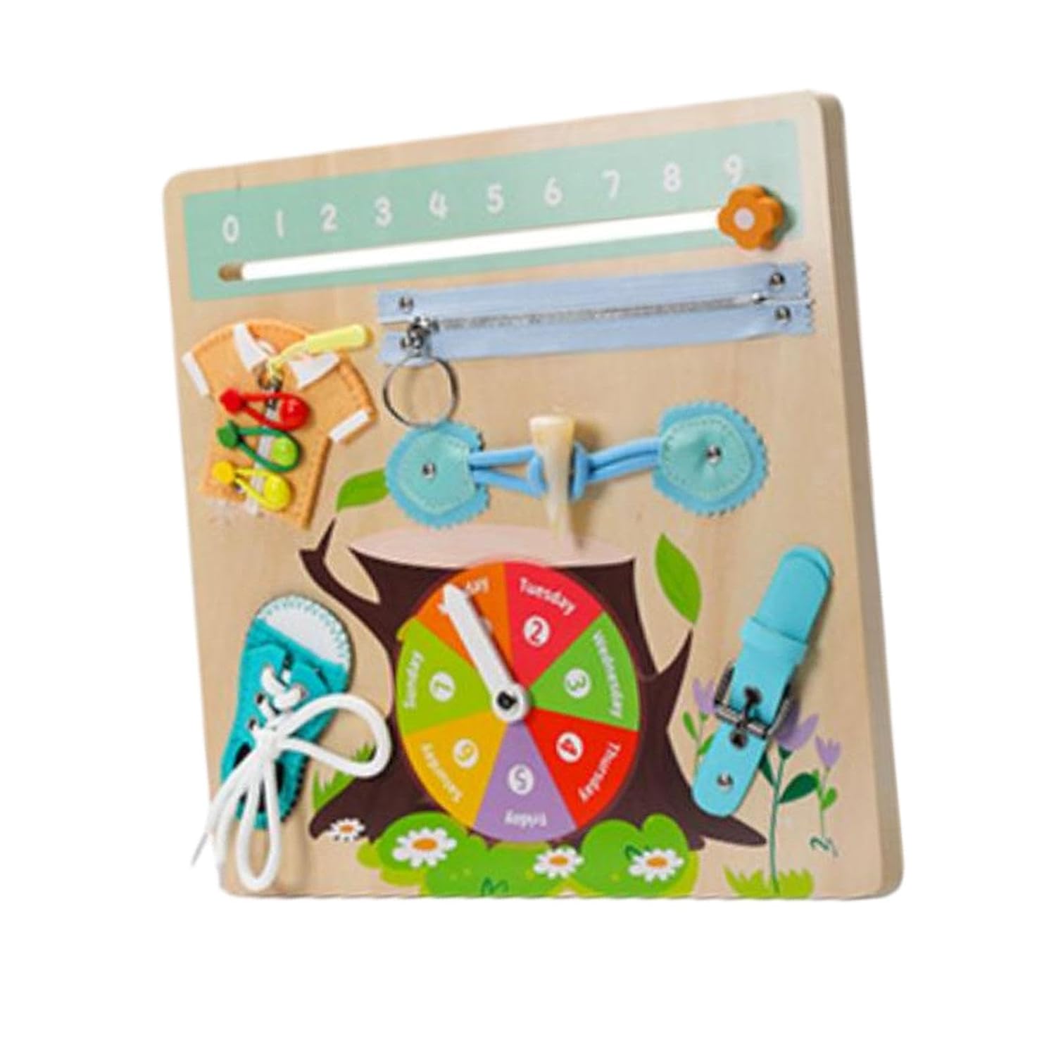 Tableau d'activités en bois Jouet Montessori pour cadeau d'anniversaire Enfants Avion Jouet de voyage Style B | Éducatif | Autres jouets éducatifs