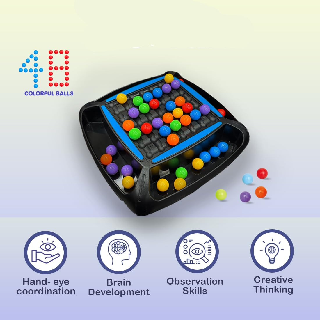 Fidtoy Colorful Ball Candy Crush Challenge Family Game for Kids Color Matching Puzzle Board Game