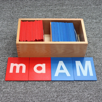 Grand ensemble d'alphabet Montessori en papier de verre majuscules et minuscules
