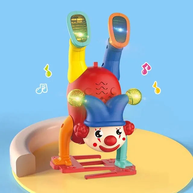 Fidtoy Light and Sound Crazy Upside Down Joker Toy for Toddlers Musical Walking Circus Play