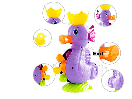 Fidtoy Juguete de Baño con Caballito de Mar, Ducha, Juguete Sensorial de Agua Montessori para Bañera, para Niños Pequeños