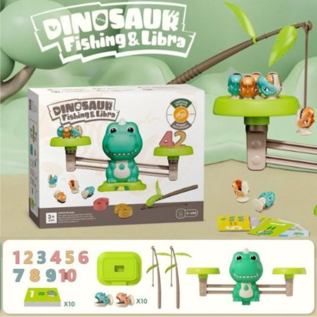 Kit de aprendizaje de matemáticas mentales de equilibrio y captura de dinosaurios - 29B