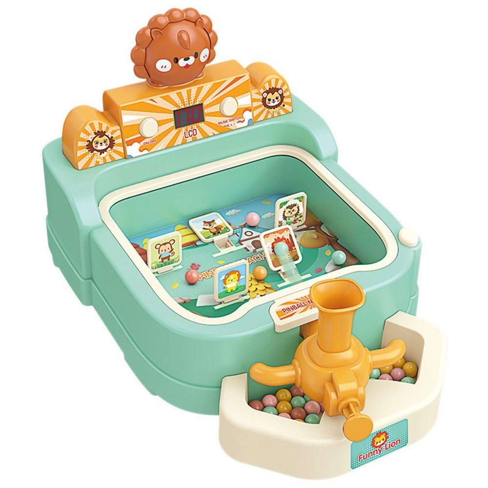 Fidtoy Cartoon Pinball Target Shooting Machine with Score for Kids Tabletop Arcade Game Hand-Eye Coordination Toy Age 3+