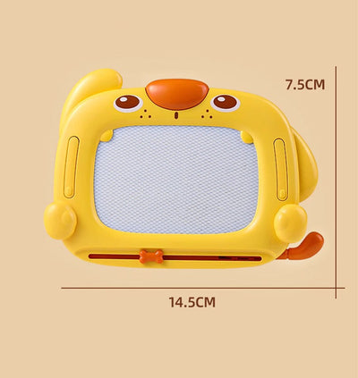 Fidtoy Puppy Drawing Slate and Magnetic Number Color Maze Game 2-in-1 Learning Board for Kids Ages 2-6