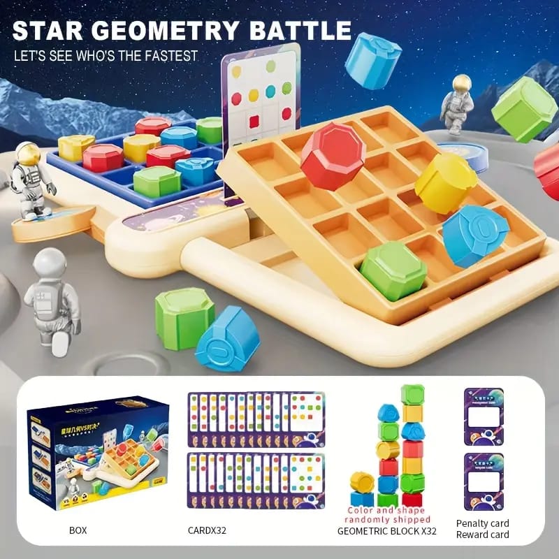 Défi Multijoueur du Jeu d'Association de Formes Géométriques Planétaires - 31A