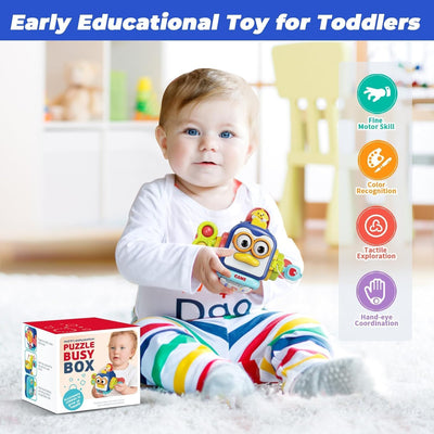 Cube d'activités de voyage Fidtoy Penguin pour bébés