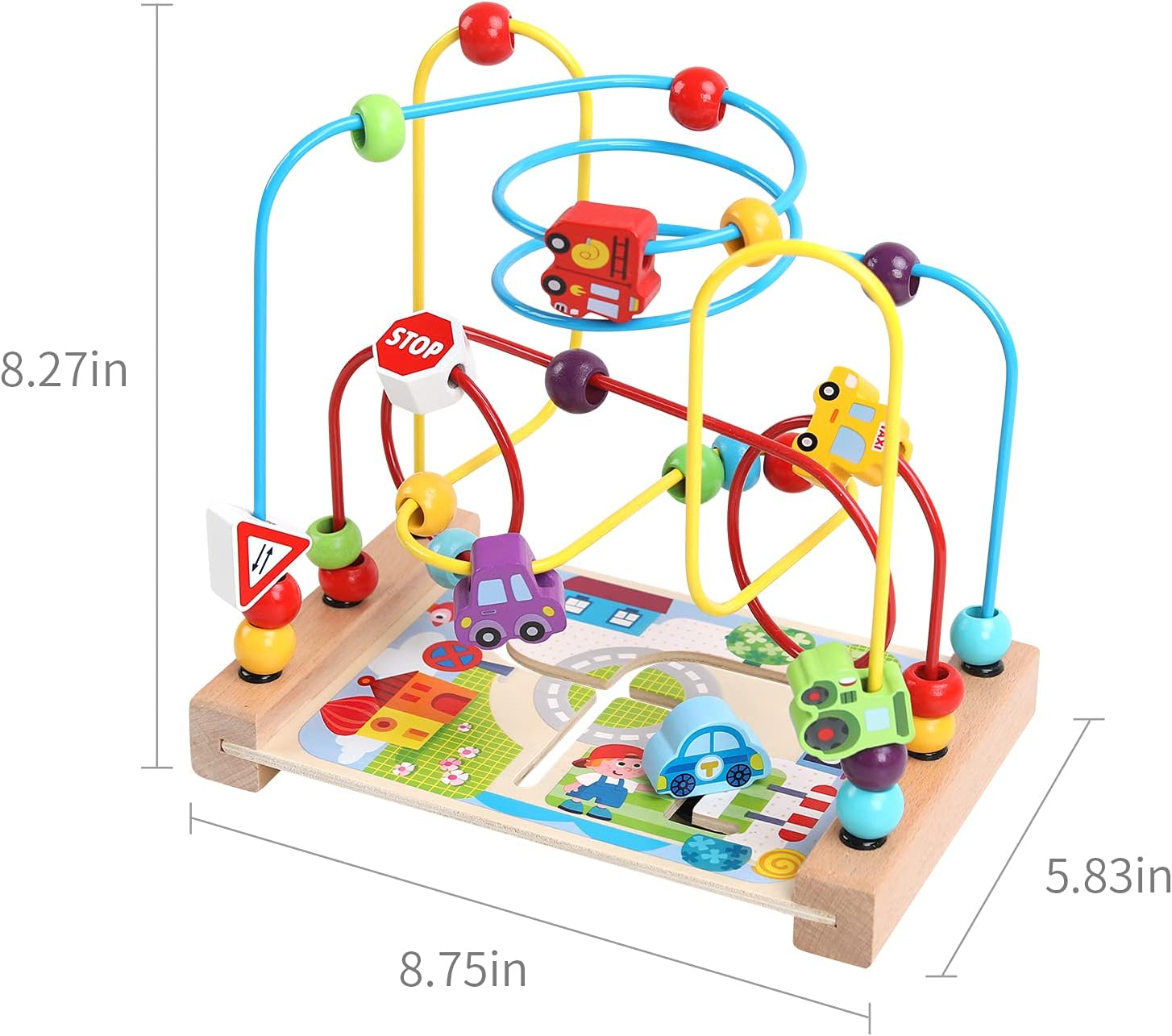 Fidtoy Wooden Bead Maze Toy for Toddlers