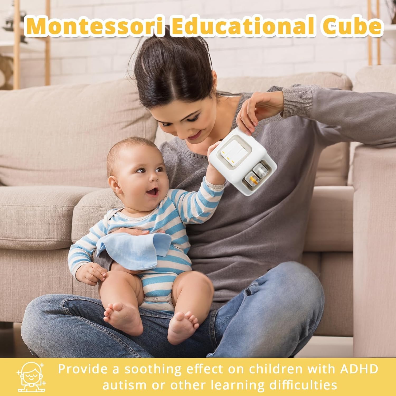 Fidtoy Montessori Cubo de Actividades para Bebés y Niños Pequeños