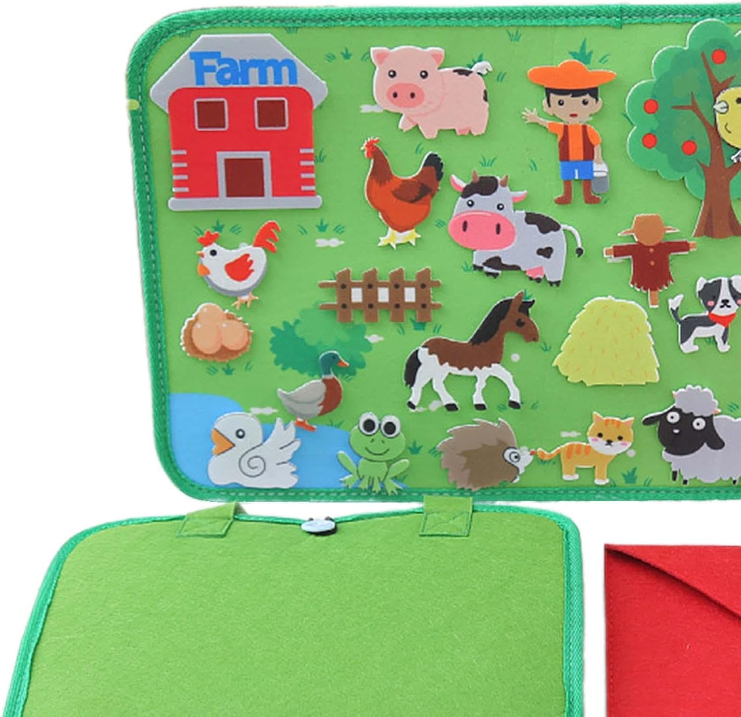 Ensemble de planches interactives pour stimuler l'imagination des enfants, ferme