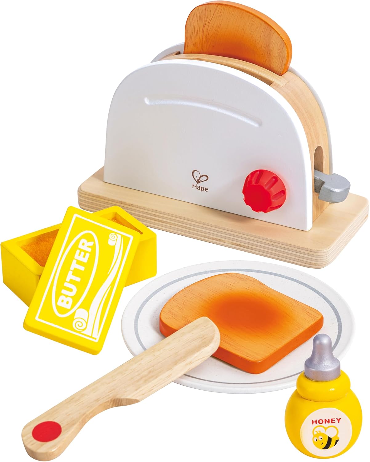Fidtoy Tostadora de Madera de Juguete para Cocina de Juego de Imitación