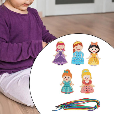 Cartes à lacer pour enfants d'âge préscolaire et jouets de motricité pour enfants Cartes à coudre en bois style C|Autres jouets éducatifs|Jouets et passe-temps