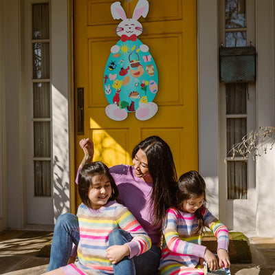 Fidtoy Felt Bunny Wall Activity Toy for Kids 1+ Easter Decor