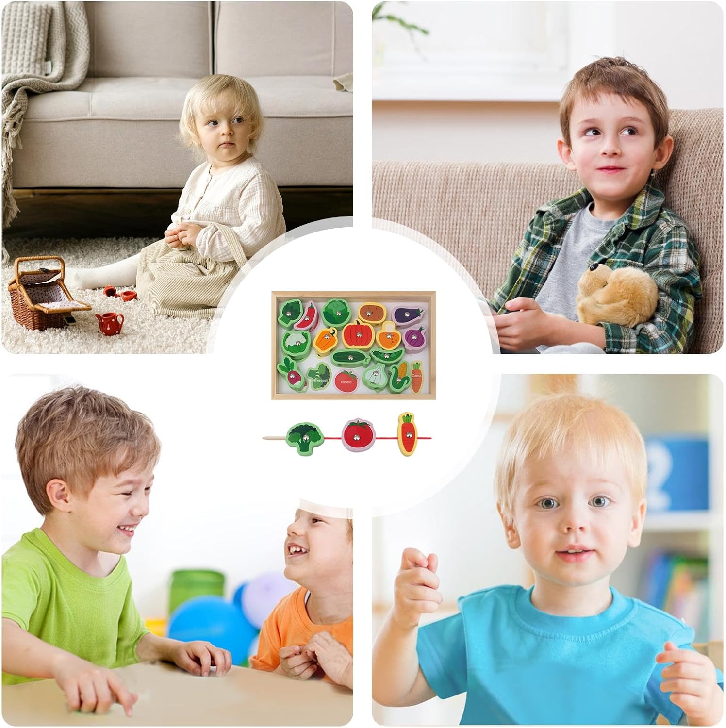 PHASZ Jeu de cannes magnétiques, Jeu de pêche pour tout-petits 2 en 1, Sûr et inoffensif, Kit de pêche, Cadeau de Noël, Pâques, Anniversaire pour garçons et filles