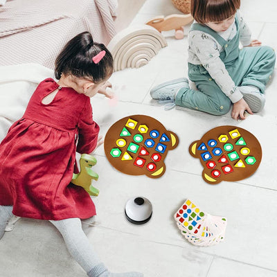 Fidtoy Shape Matching Board Game for Kids Color and Shape Recognition Learning Toy