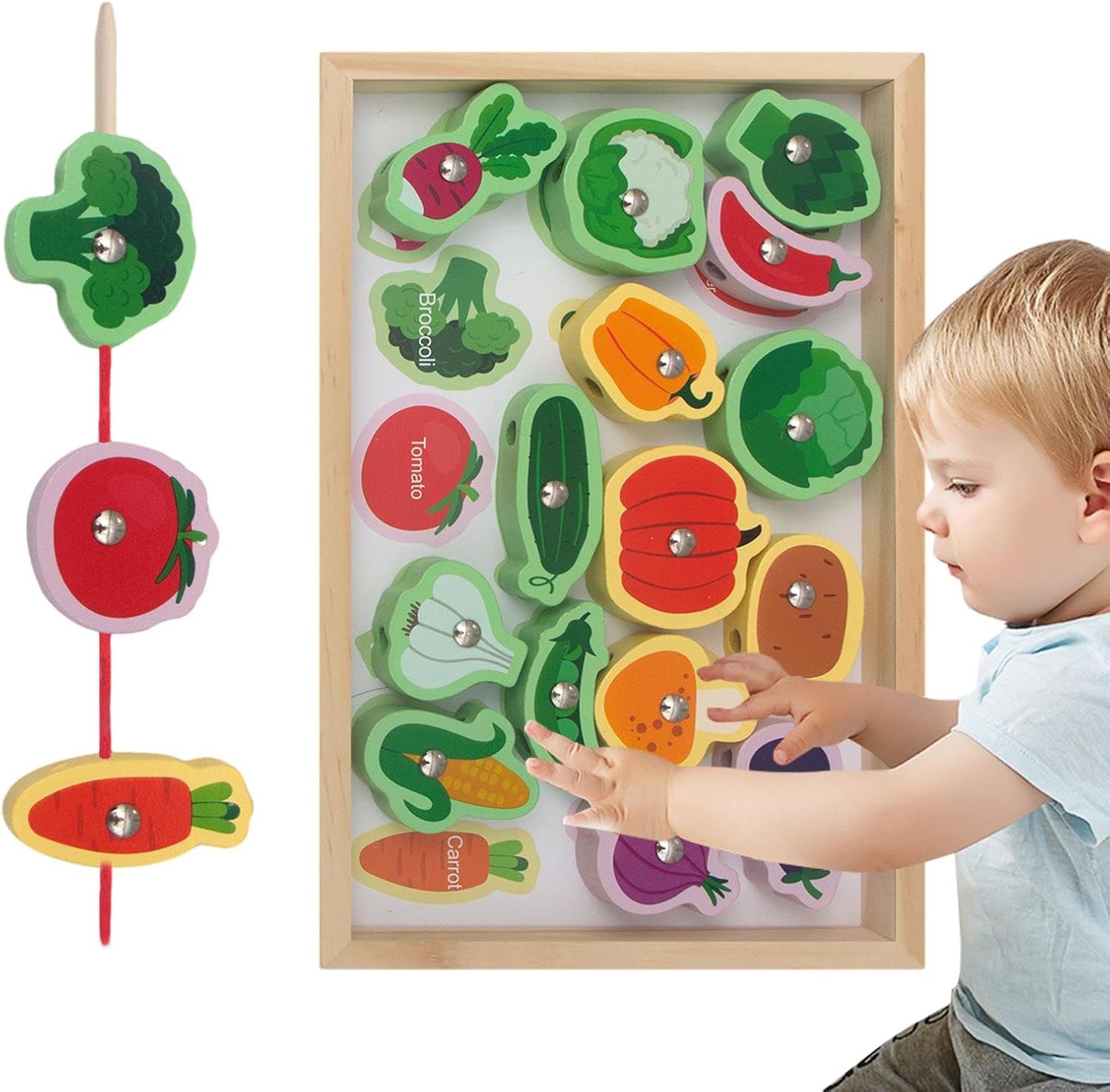 PHASZ Jeu de cannes magnétiques, Jeu de pêche pour tout-petits 2 en 1, Sûr et inoffensif, Kit de pêche, Cadeau de Noël, Pâques, Anniversaire pour garçons et filles