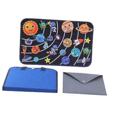 ATORSE Montessori Toy Early Education Portable Hand Eye Coordination Busy Board Set Sky