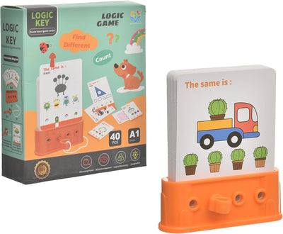 Fidtoy Montessori Activité de Verrouillage avec 40 Cartes Défi