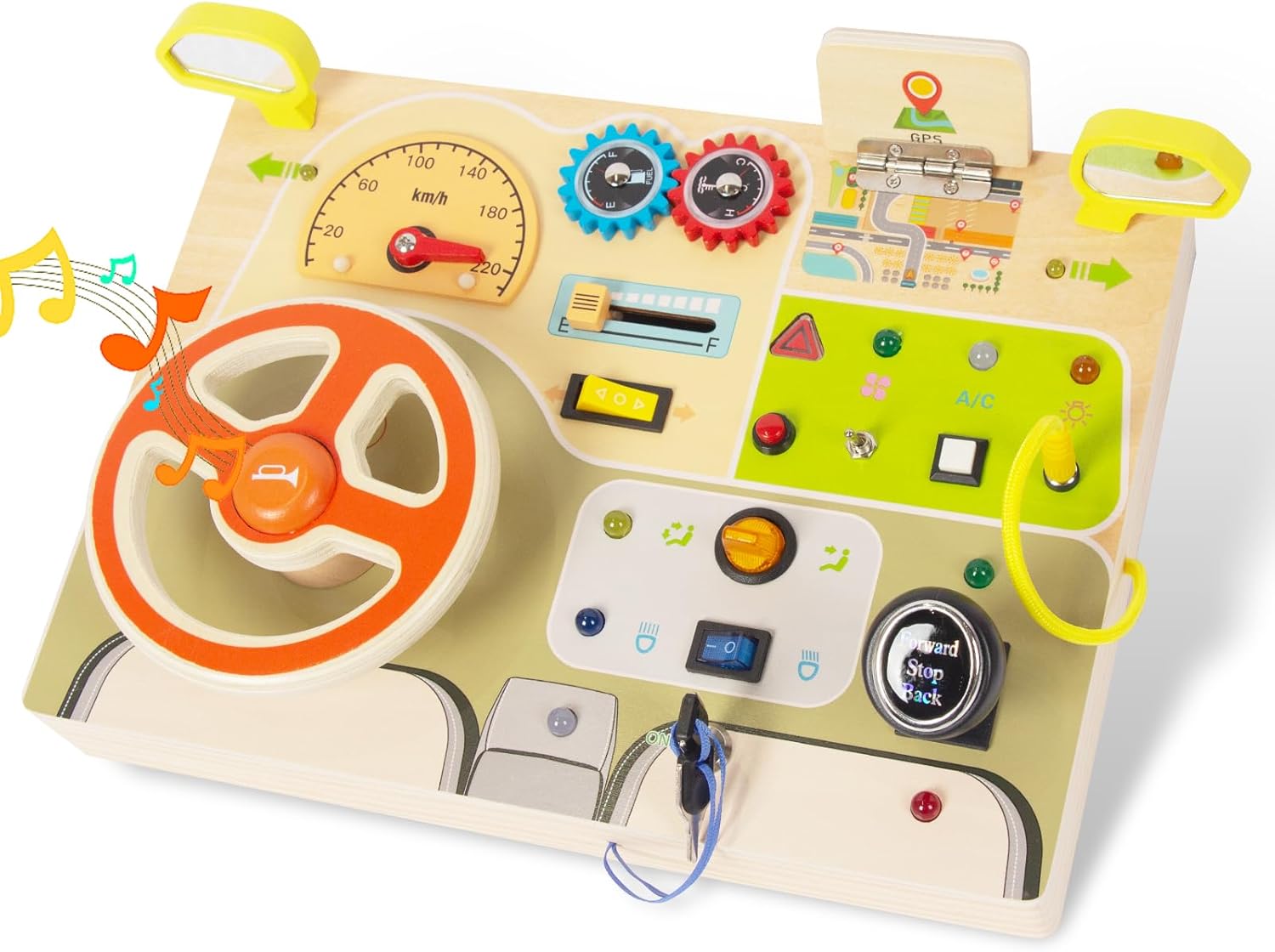 Tableau de bord interactif Fidtoy Busy - Jouet Montessori pour enfants