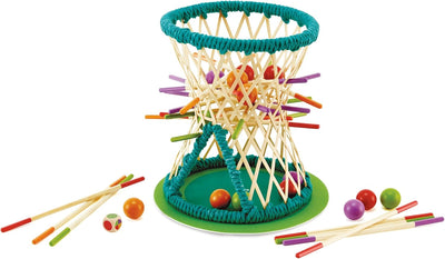 Juego de estrategia Fidtoy Bamboo Tumbling Ball para niños