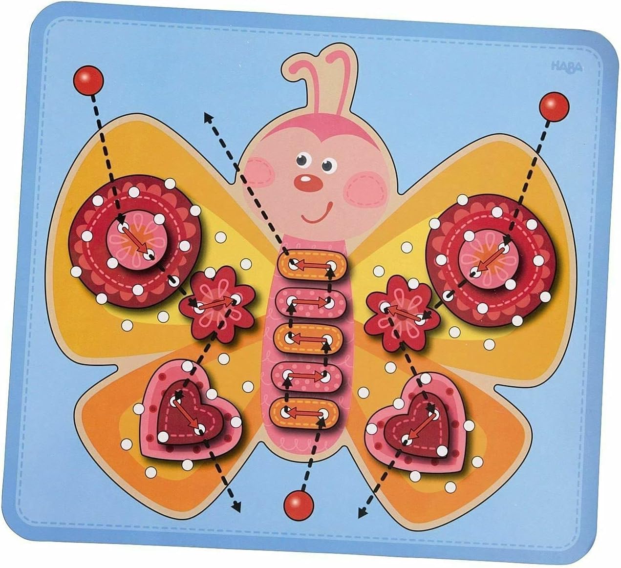 Haba Papillon : jeu d'enfilage