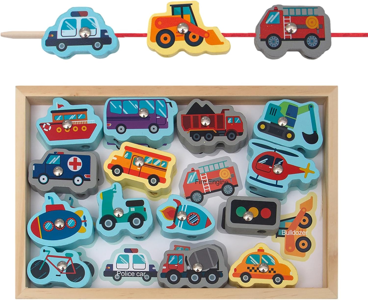 Jouets de pêche en bois, jeux de pêche magnétiques au design éclatant et adaptés aux enfants – Jeu de pêche pour tout-petits, jouets de pêche magnétiques, cadeau pour enfants